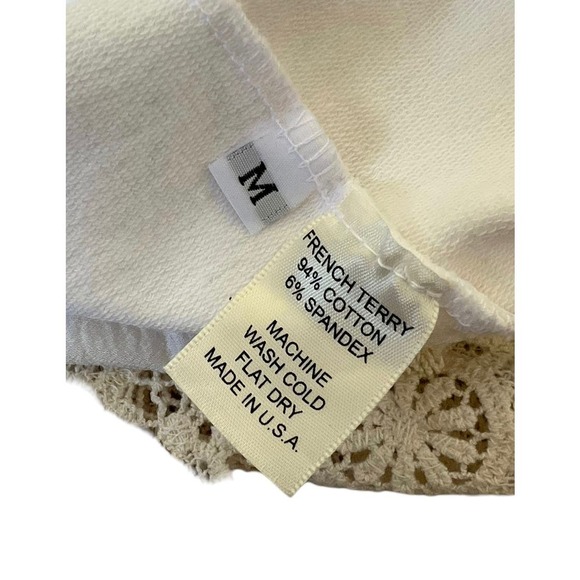 Testimony Ivory French Terry Cardigan Women Size Medium | 45-16 - Picture 4 of 6